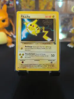 1999 Pokemon TCG Pikachu #4 Black Star Promo WB MP Condition pokemon tcg - Image 1