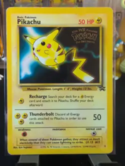1999 Pokemon TCG Pikachu #4 Black Star Promo WB MP Condition pokemon tcg - Image 2