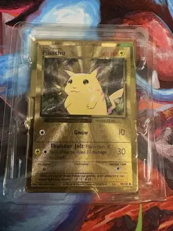 Sealed Perfectly Centered Celebrations Gold Metal Pikachu Pokemon Card - Image 1