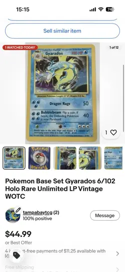 Pokemon Bundle LP Gyarados + Black Star Promo Mew WOTC Vintage Lot - Image 1