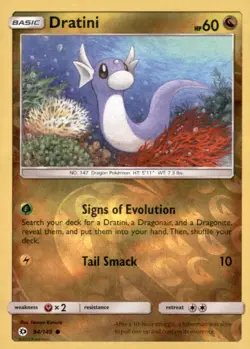 Pokemon Dratini 094/149 Sun and Moon Reverse Holo - Image 1