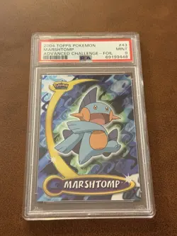PSA 9 - Topps 2004 Pokemon Advanced Challenge Marshtomp #43 - Foil - Image 1