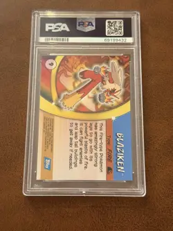 PSA 9 - Topps 2004 Pokemon Advanced Challenge Blaziken #9 - Foil - Image 2