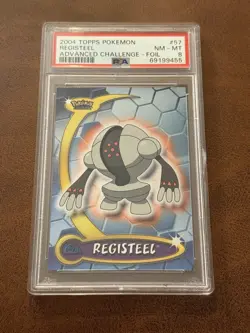 PSA 8 - Topps 2004 Pokemon Advanced Challenge Registeel #57- Foil - Image 1