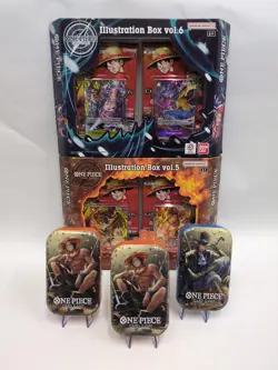 NEW SEALED One Piece TCG Illustration Box vol.5 & vol.6 + 3x Mini Tin Set VOL2 - Image 1