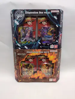 NEW SEALED One Piece TCG Illustration Box vol.5 & vol.6 + 3x Mini Tin Set VOL2 - Image 2