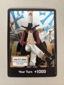 One Piece English - DON!! Card - Dracule Mihawk OP14 - Don Card - NM - Image 1