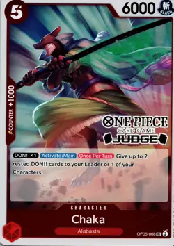 Chaka (Judge Pack Vol. 5) Foil UC One Piece Promotion Cards OP05-008 NM - Image 1