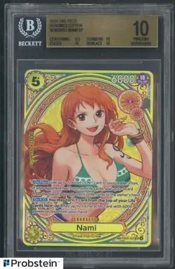 2026 One Piece Nami EB03 EN SP Special Alt Art BGS 10 PRISTINE - Image 1