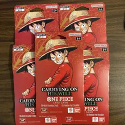 (x5) One Piece TCG: Carrying On His Will Sleeved Booster Pack Lot OP-13 ENGLISH - Image 1