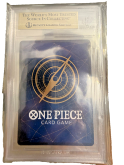 BGS 10 2025 One Piece CCG OP14 Dracule Mihawk Manga Alt Art #119 JP POP 16 - Image 2