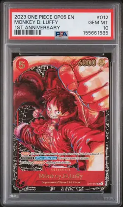 2023 ONE PIECE AWAKENING OF THE NEW ERA MONKEY D. LUFFY PSA 10 1st anniversary - Image 1