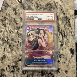 2025 ONE PIECE OP13 051 CARRYING ON HIS WILL BOA HANCOCK ALT ART PSA 10 GEM MINT - Image 1