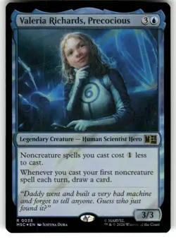 Valeria Richards, Precocious (Surge Foil) 38 Commander: Marvel Super Heroes - Image 1