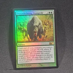 Overwhelming Stampede 189 Rare Magic 2011 (M11) Magic: The Gathering Foil NM - Image 1