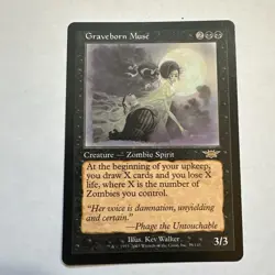 MTG Graveborn Muse Legions Rare Zombie Spirit Near Mint NM - Image 1