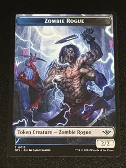 MTG Outlaws of Thunder Junction Zombie Rogue Token 0015 - Image 1