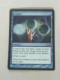 MTG FOIL Ponder Core Set 2012 Magic the Gathering - Image 1