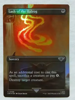 Lash of the Balrog 408 (Borderless) Foil Universes Beyond: the Lord of the Rings - Image 1