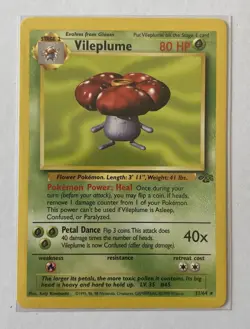 Vileplume 31/64 - Jungle - Rare 1999 WOTC - Pokemon Card - NM - 1c start! - Image 1