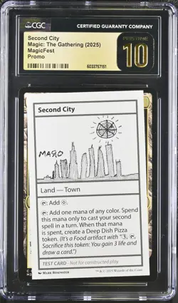 SECOND CITY Promotional MagicCon Non-Foil Rare CGC 10 Pristine MTG [Nostalgium] - Image 1