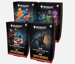 -Set of 4- Commander Decks Marvel Super Heroes MSH MTG - Image 1