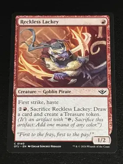 MTG Outlaws of Thunder Junction Reckless Lackey 0140 - Image 1