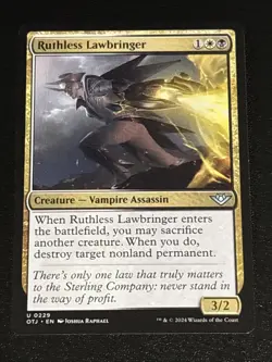 MTG Outlaws of Thunder Junction Ruthless Lawbringer 0229 - Image 1