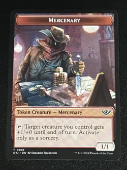 MTG Outlaws of Thunder Junction Mercenary/Plot Double-Sided Token 0010/0020 - Image 1