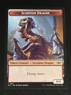 MTG Outlaws of Thunder Junction Scorpion Dragon Token 0011 - Image 1