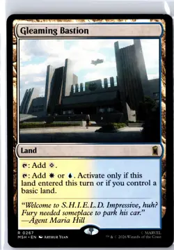 Gleaming Bastion 267 Rare Marvel Super Heroes Magic: The Gathering Near Mint - Image 1