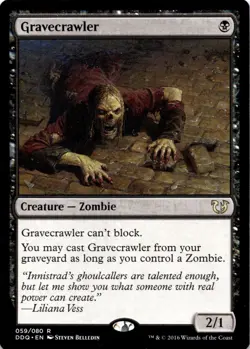 Gravecrawler DDQ 59 Rare Duel Decks: Blessed vs. Cursed Magic: The Gathering NM - Image 1