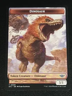 MTG Outlaws of Thunder Junction Dinosaur Token 0009 - Image 1