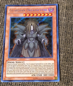 Yu-Gi-Oh! TCG Guardian Dreadscythe DRLG-EN010 Secret Rare Foil EN 1st Ed - Image 1
