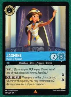 Jasmine - Queen Of Agrabah - The First Chapter #149 - Disney Lorcana TCG Card - Image 1