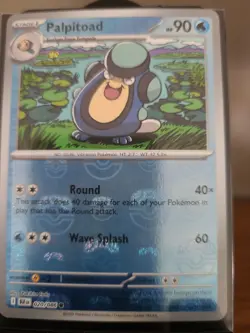 Pokemon Card Black Bolt Palpitoad Master Ball 020/086 NM - Image 1