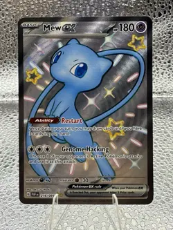 Pokemon Mew EX 216/091 Paldean Fates Shiny Ultra Rare Holo Centering Scanned - Image 1