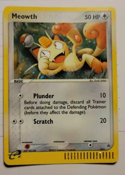 Meowth 013 EX Series Collector's Tin Black Star Promo Nm - Image 1