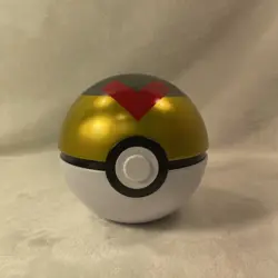 Level Ball Pokemon Collectible Tin: Yellow, Red, and Black Pokeball (Empty) - Image 1