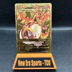 Pokemon Charizard DX 52/100 Gold Metal Pokemon Card Max Wildfire HP500 - Image 1