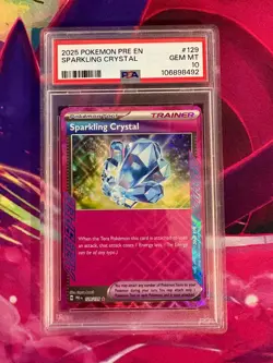 Sparkling Crystal 129/131 Prismatic Evolutions English PSA Graded 10 Pokemon TCG - Image 1