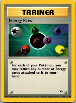 Energy Flow 122/132 Common Gym Heroes Pokemon Unlimited Near Mint - Image 1