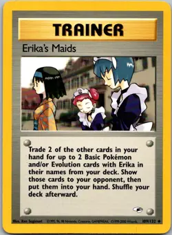 Erika's Maids 109/132 Uncommon Gym Heroes Pokemon Unlimited Near Mint - Image 1
