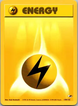 Lightning Energy 130/132 Gym Heroes Pokemon Unlimited Near Mint - Image 1