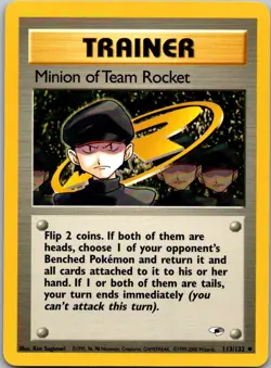 Minion of Team Rocket 113/132 Uncommon Gym Heroes Pokemon Unlimited Near Mint - Image 1