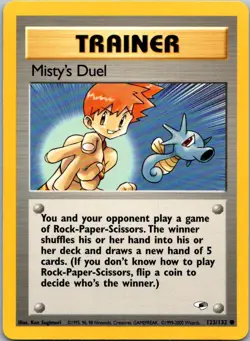 Misty's Duel 123/132 Common Gym Heroes Pokemon Unlimited Near Mint - Image 1