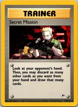 Secret Mission 118/132 Uncommon Gym Heroes Pokemon Unlimited Near Mint - Image 1
