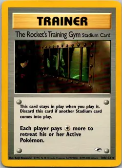 The Rocket's Training Gym 104/132 Rare Gym Heroes Pokemon Unlimited Near Mint - Image 1