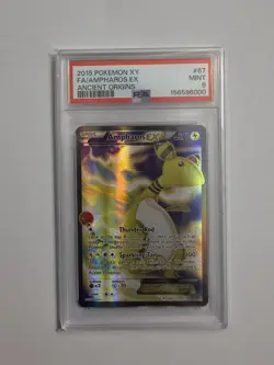 Pokemon Ampharos EX XY Ancient Origins Full Art #87 PSA 9 Gem Mint almost PSA 10 - Image 3