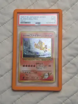 Pokemon Blaine's Moltres Japanese Gym 2 Holo Rare NO.146 Nintendo PSA 9 Mint - Image 2